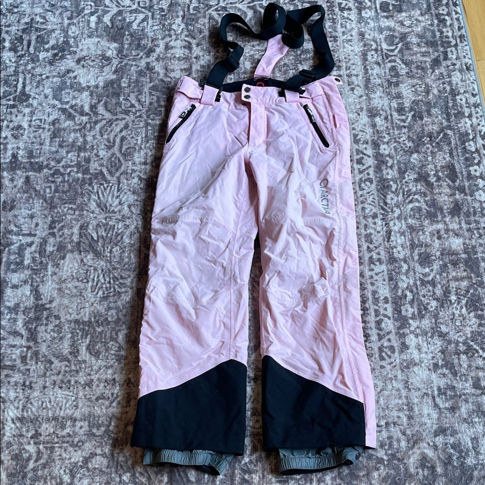 Arctica Kids Light Pink full zip ski snow pants